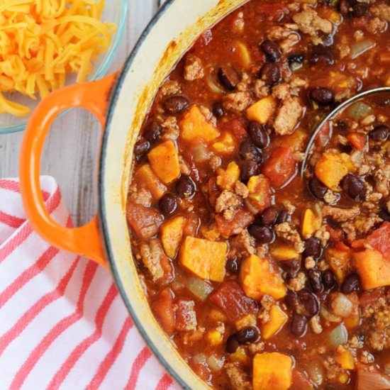Healthy Turkey Chili - Recipe photo by Seasonal Cravings