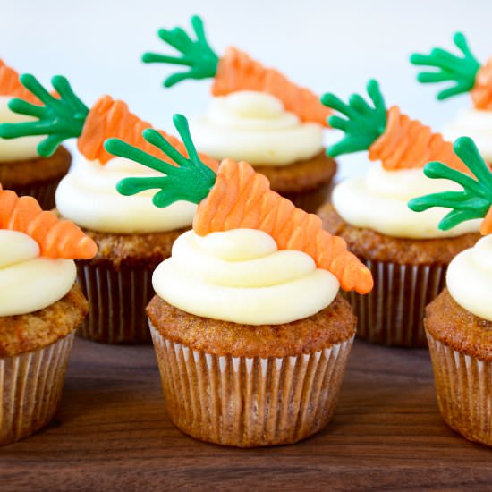 Carrot Cupcakes and Frosting - Recipe photo by justataste