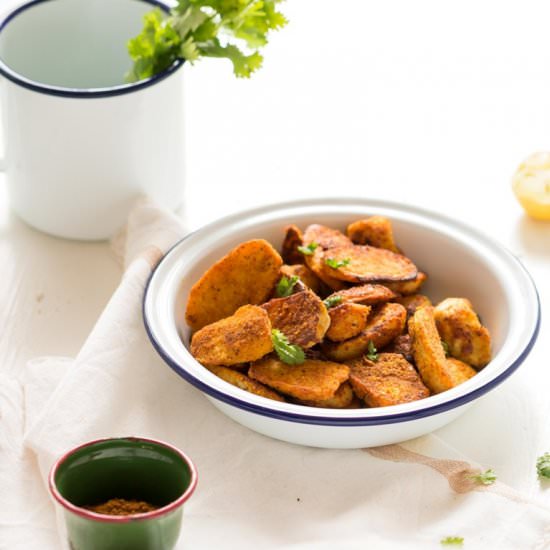 Besan Arbi Fry - Recipe photo by currytrail