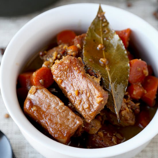 Pork Adobo with Carrots - Recipe photo by misspickledplum