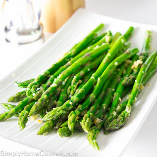Garlic Asparagus - Recipe photo by simplyhomecooked
