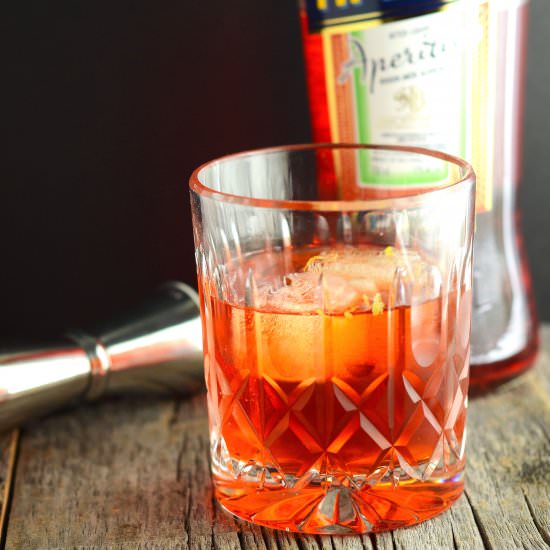 Hibiscus Aperol Negroni - Recipe photo by ALifeWellConsumed