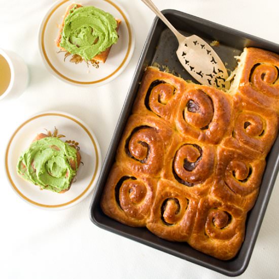 Azuki Brioche & Matcha Mascarpone - Recipe photo by yummyworkshop