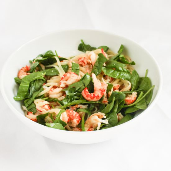Crayfish and Spinach Linguine - Recipe photo by EatLikeYouLoveYourself