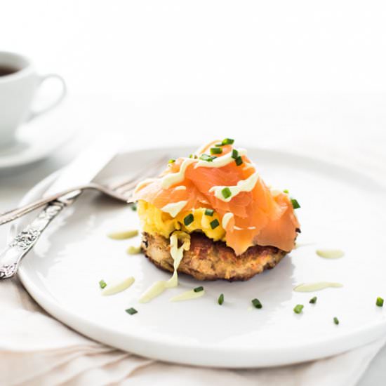 Irish Smoked Salmon and Eggs Boxty - Recipe photo by hapanom