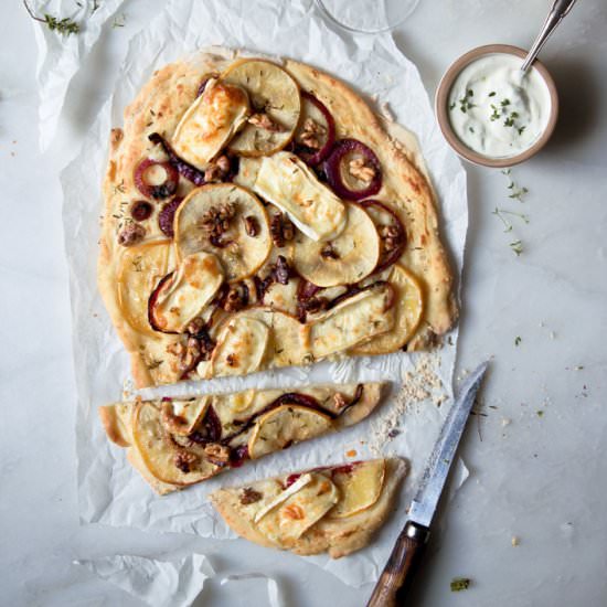 Tart Flambee with Apples and Brie - Recipe photo by DeniseRenee