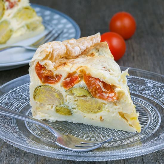 Brussels Sprouts Quiche - Recipe photo by ohmydish