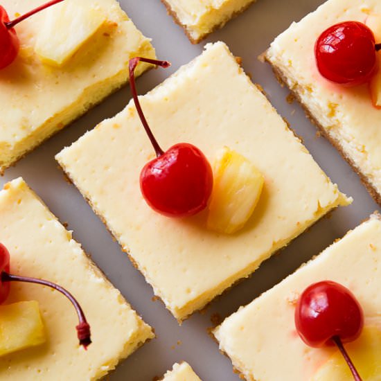 Greek Yogurt Pineapple Bars - Recipe photo by sallysbakingaddiction