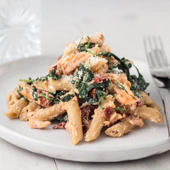 Pasta with Ricotta and Salmon - Recipe photo by Louisesmadblog