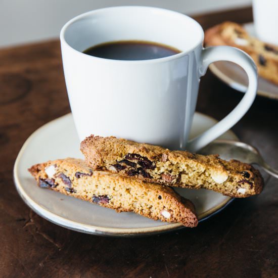 Cranberry Almond Biscotti - Recipe photo by Downshiftology