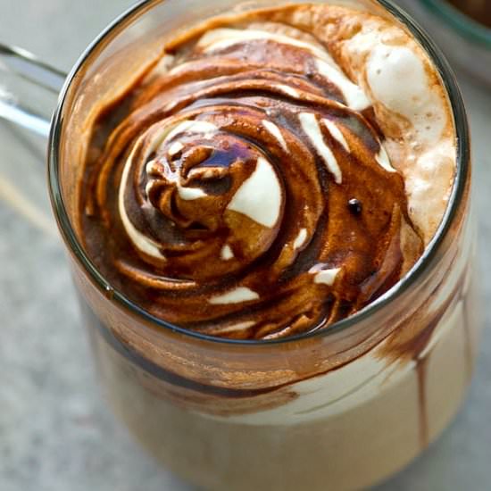 Copycat Mint Mocha Latte - Recipe photo by WholeAndHeavenlyOven