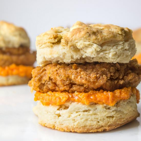 Chicken Sandwich Biscuit - Recipe photo by Whiskitrealgud