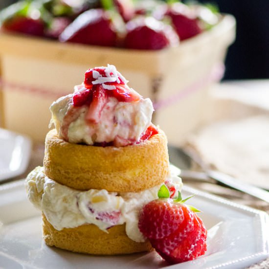 Tropical Bliss Strawberry Shortcake - Recipe photo by MyCookingSpot