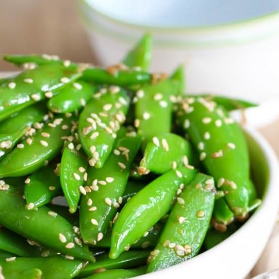 Sesame Ginger Snap Peas - Recipe photo by SpendWithPennies