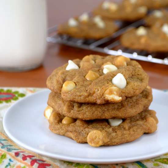 Butterscotch White Chocolate Chip Pudding Cookies - Recipe photo by For the Love of Cooking
