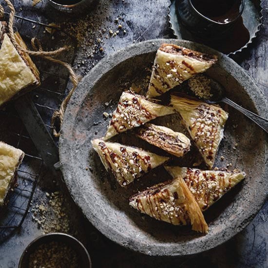 Hazelnut & Chocolate Baklava - Recipe photo by BakersRoyale