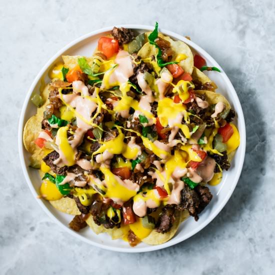Animal Style Nachos - Recipe photo by whiskeyandsoba