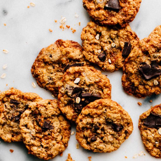 Toffee Oatmeal Chocolate Cookies - Recipe photo by foodess