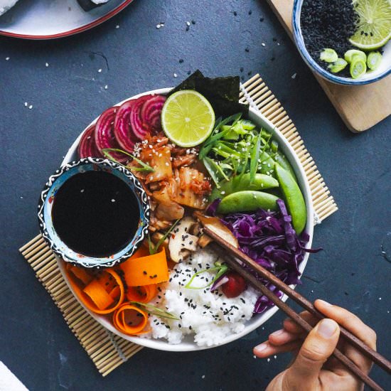 Kimchi rice bowl - Recipe photo by anettv