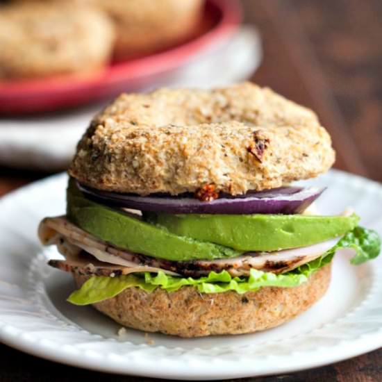 Tomato & Herb Bagel (low carb, gf) - Recipe photo by MyLifeCookbook