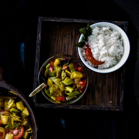 Potato and leeks Curry - Recipe photo by islandsmile