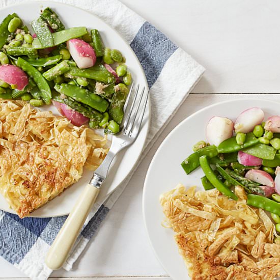 Panfried Yuba Cake - Recipe photo by purplecarrot