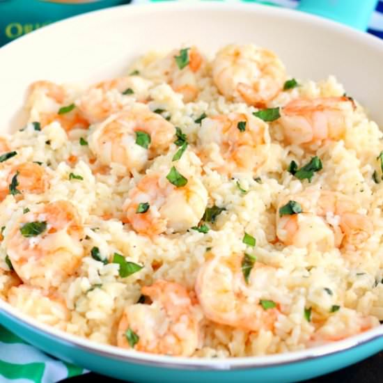 Parmesan Basil Shrimp and Rice - Recipe photo by pumpkinnspice