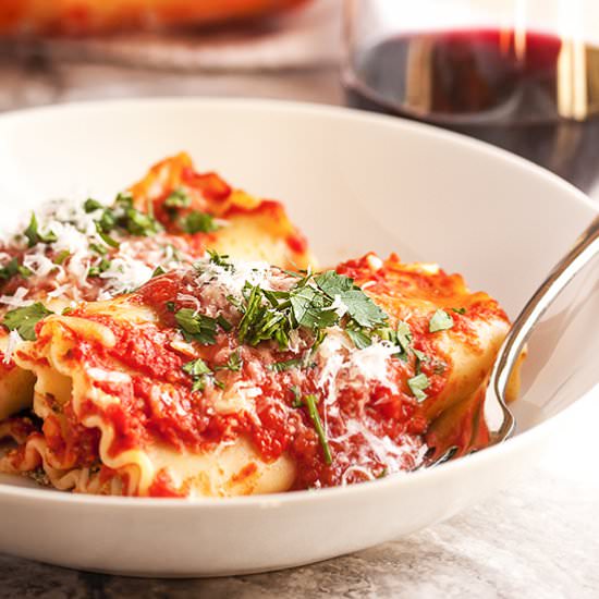 Easy Spinach Manicotti - Recipe photo by justalittlebitofbacon