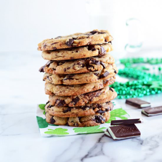Andes Mint Chocolate Chip Cookies - Recipe photo by TheCakeChica
