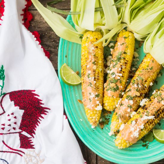 Mexican Street Corn - Recipe photo by TacoBoutFood