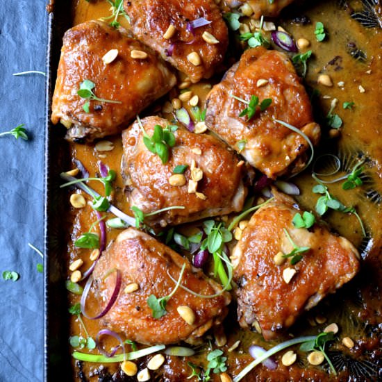 Oven-roasted chicken satays - Recipe photo by Bibbyskitchenat36
