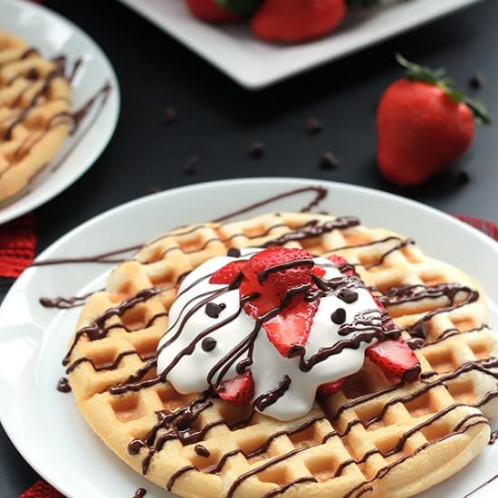 Strawberry Waffle Cakes - Recipe photo by thisgrandmaisfun