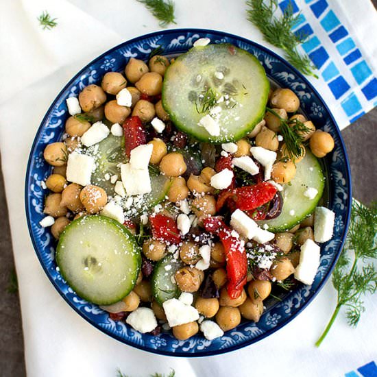 Greek Cucumber chickpea Salad - Recipe photo by Pavani