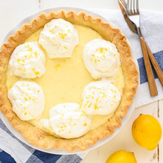 Grammy's Lemon Cream Pie - Recipe photo by wellplated