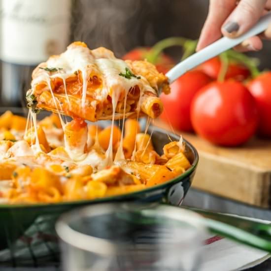 Chicken Parmesan Pasta - Recipe photo by the cookie rookie