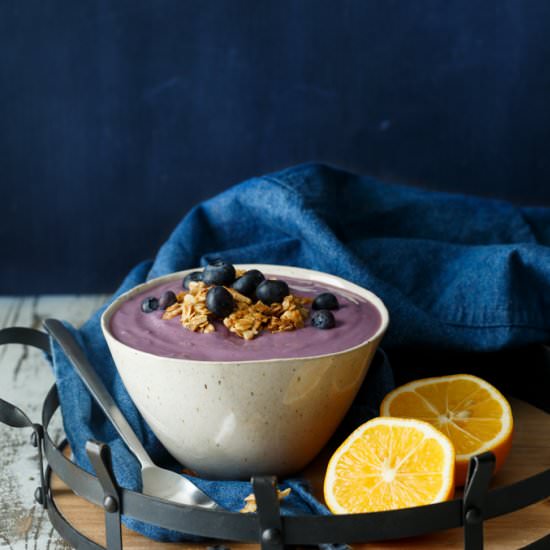 Vegan Meyer Lemon Blueberry Yogurt - Recipe photo by sharedappetite