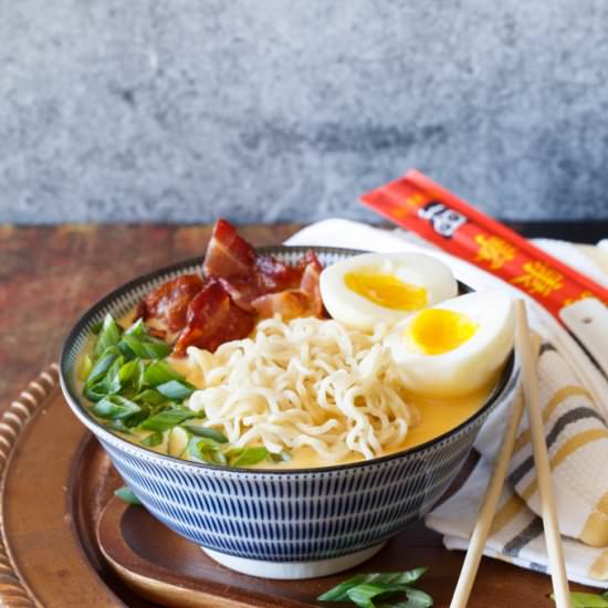Bacon, Egg + Cheese Breakfast Ramen - Recipe photo by sharedappetite
