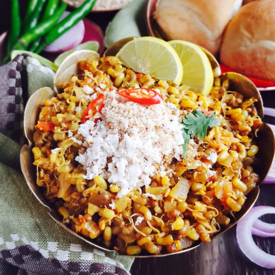 Moth Bean Sprouts Curry - Recipe photo by My Tryst With Food And Travel