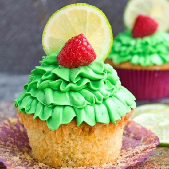 Raspberry Lime Cupcakes - Recipe photo by Cakewhiz