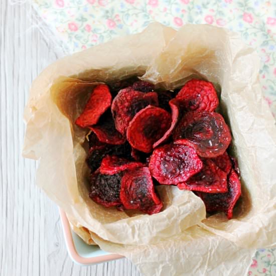 Fried Beet Chips - Recipe photo by foodtasticmom