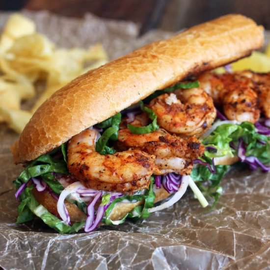 Blackened Shrimp Po Boy - Recipe photo by susanstable