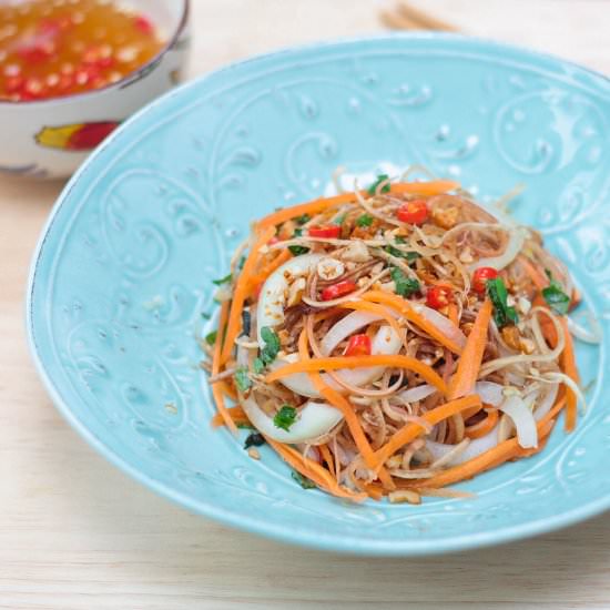 Vietnamese Banana Flower Salad - Recipe photo by AsianFoodAdventure