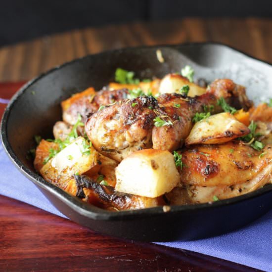 Greek Lemon Chicken & Sweet Potatoes - Recipe photo by tastesspicy