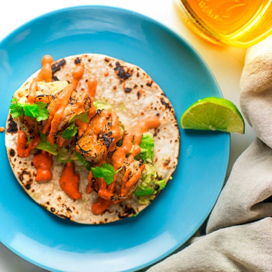 Jack D Whisky Shrimp Spicy Tacos - Recipe photo by nitinbud