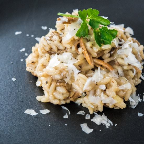 Chanterelle Mushroom Risotto - Recipe photo by thetasteSF