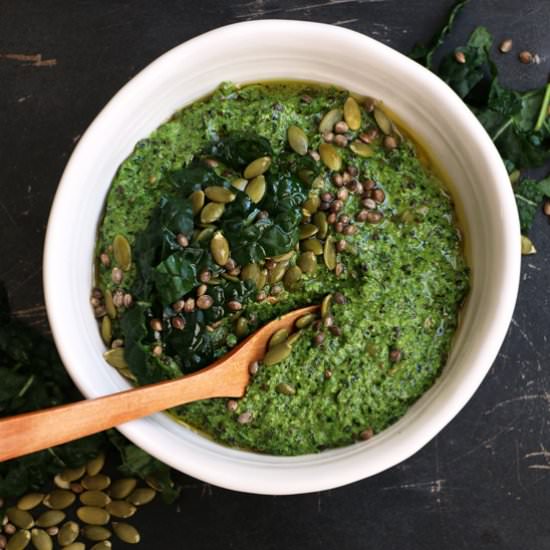 Tuscan Kale and Seed Pesto - Recipe photo by nirvanacakery