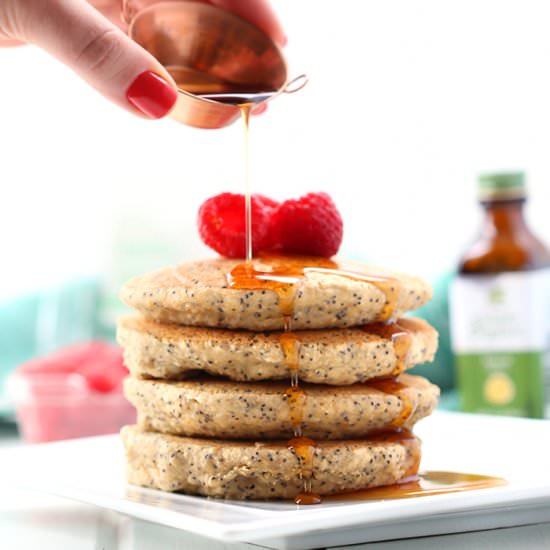Lemon Poppyseed Pancakes - Recipe photo by TheHealthyMaven