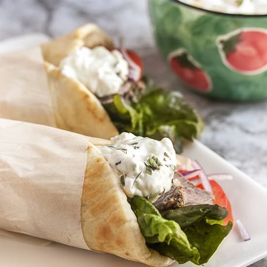 Leftover Lamb Gyros - Recipe photo by justalittlebitofbacon
