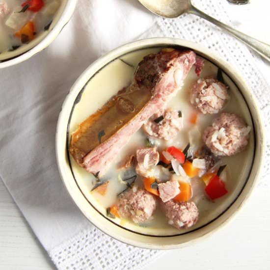 Romanian Meatball Soup - Recipe photo by adinutza