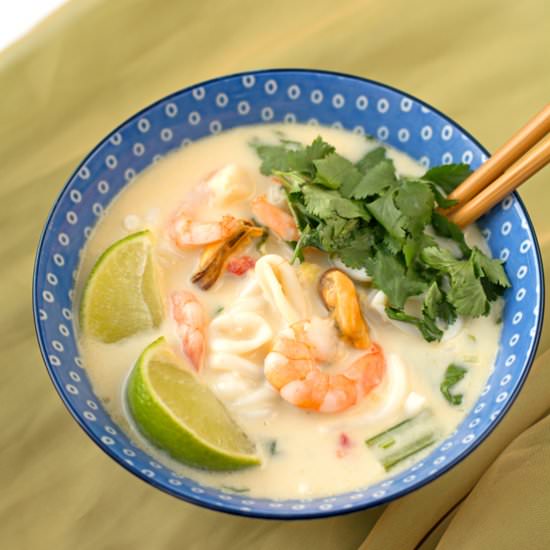 Seafood and Coconut Soupy Noodles - Recipe photo by hollycooks